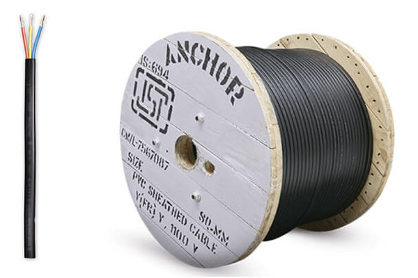 Anchor Industrial Residential Cable - 3 Core Flat Submersible Cable